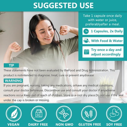 CANLIST Magnesium Glycinate Supplements 450mg for Bone & Muscle Health, Supports Deep Sleep, Muscle Relaxation & Stress Relief, High Absorption, Vegan, Non-GMO, 90 Capsules