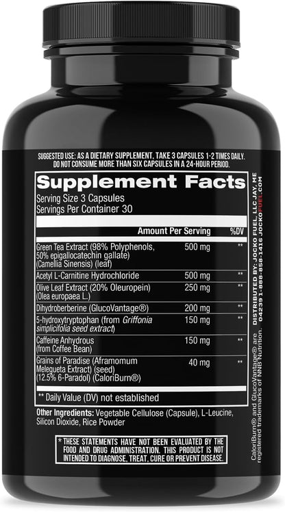 Jocko Fuel Burner for Men & Women - Healthy Weight Support Supplement, Helps Regulate Appetite, & Metabolism Booster - Supports Healthy Metabolism & Increased Thermogenesis 90 Count (30 Day Supply)