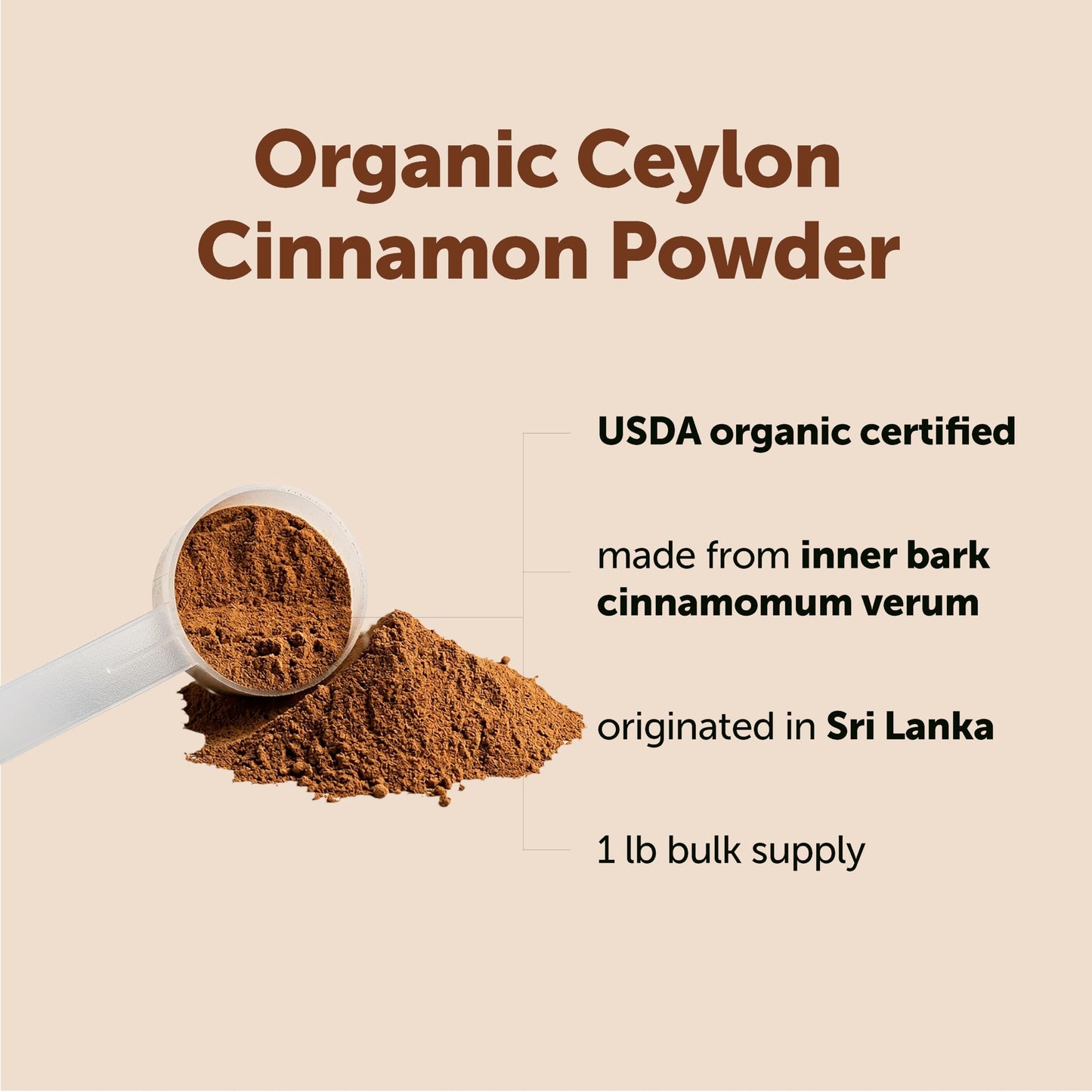 Micro Ingredients Organic Ceylon Cinnamon Powder, 8 oz | Sri Lanka Source | True Cinnamon for Spice & Seasoning | Great for Baking, Cooking, & Drinks | Additive Free, Non-GMO