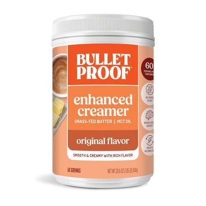 Bulletproof The High Achiever Ground Mushroom Coffee, 10oz (Pack of 3), High Caffeine with Lion's Mane, B Vitamins and Adaptogens for Energy & Focus, Medium-Dark Roast and Bulletproof Original Creamer