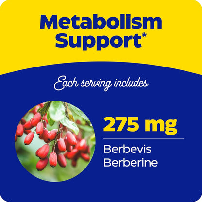 Enzymedica Berberine Phytosome High Absorption Supplement - Berbevis Berberine Phytosome Capsules for Men & Women, Bioavailable Formula, Natural Metabolic Health Support, Vegan, Gluten Free - 60 Caps