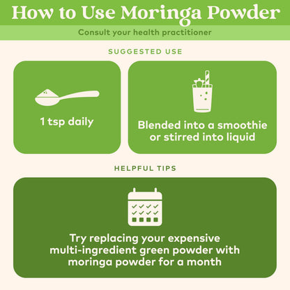 ORGANIC INDIA Moringa Herbal Supplement Powder - Green Superfood, Nutrient Dense