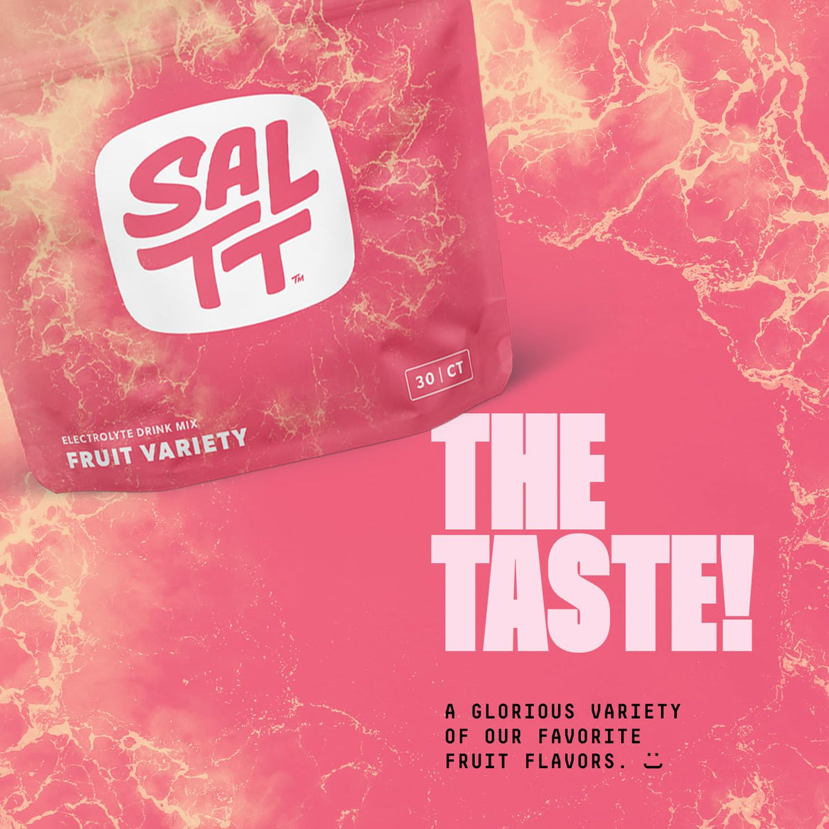 SALTT Electrolyte Packets - Fruit Variety (30 Sticks) - Zero Sugar