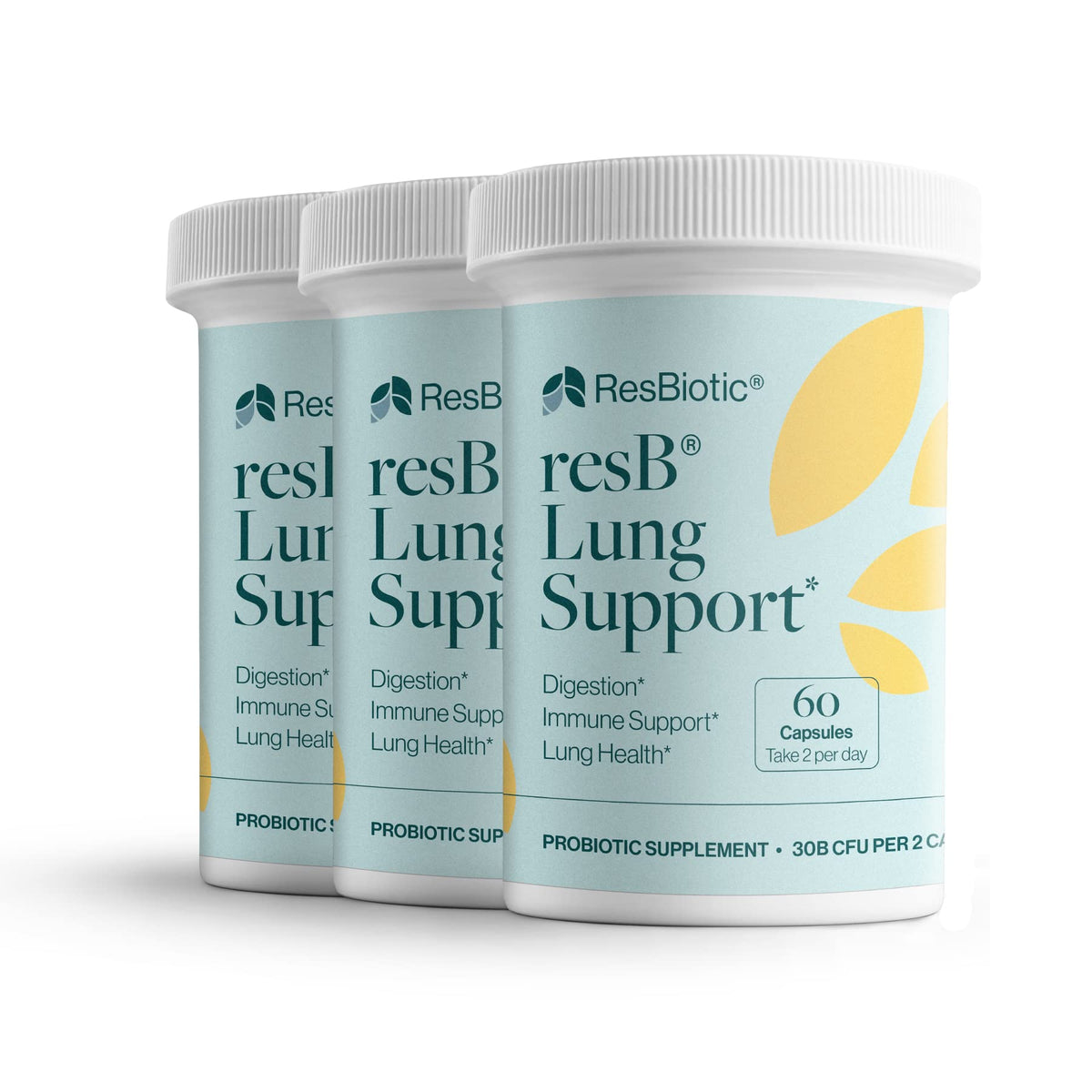 ResBiotic | resB Lung Support Supplement | Dr Formulated Probiotics with Turmeric & Holy