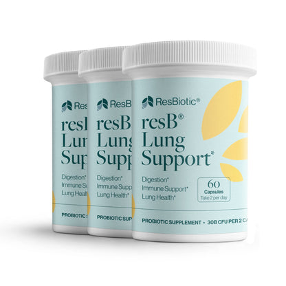 ResBiotic | resB Lung Support Supplement | Dr Formulated Probiotics with Turmeric & Holy