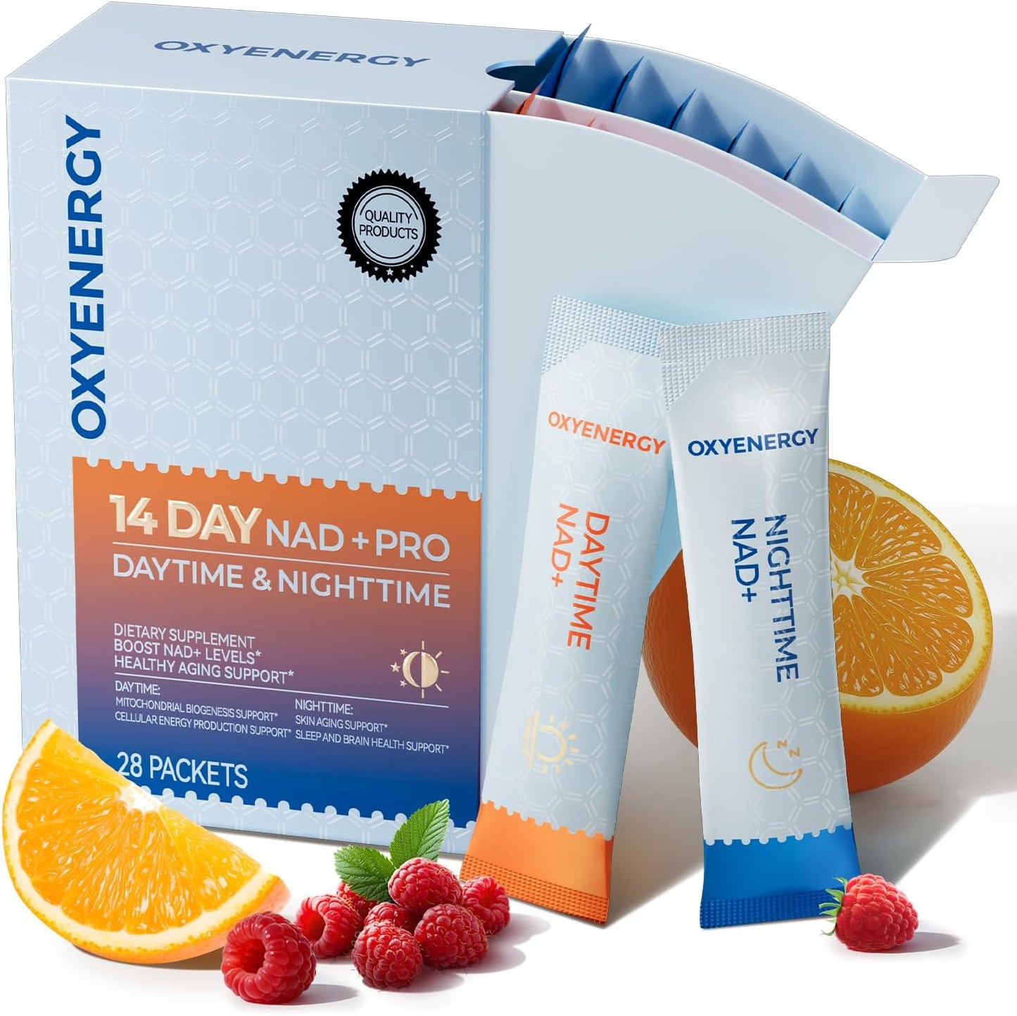 OxyEnergy NAD Supplement 1550 mg & Collagen Peptides 800 mg