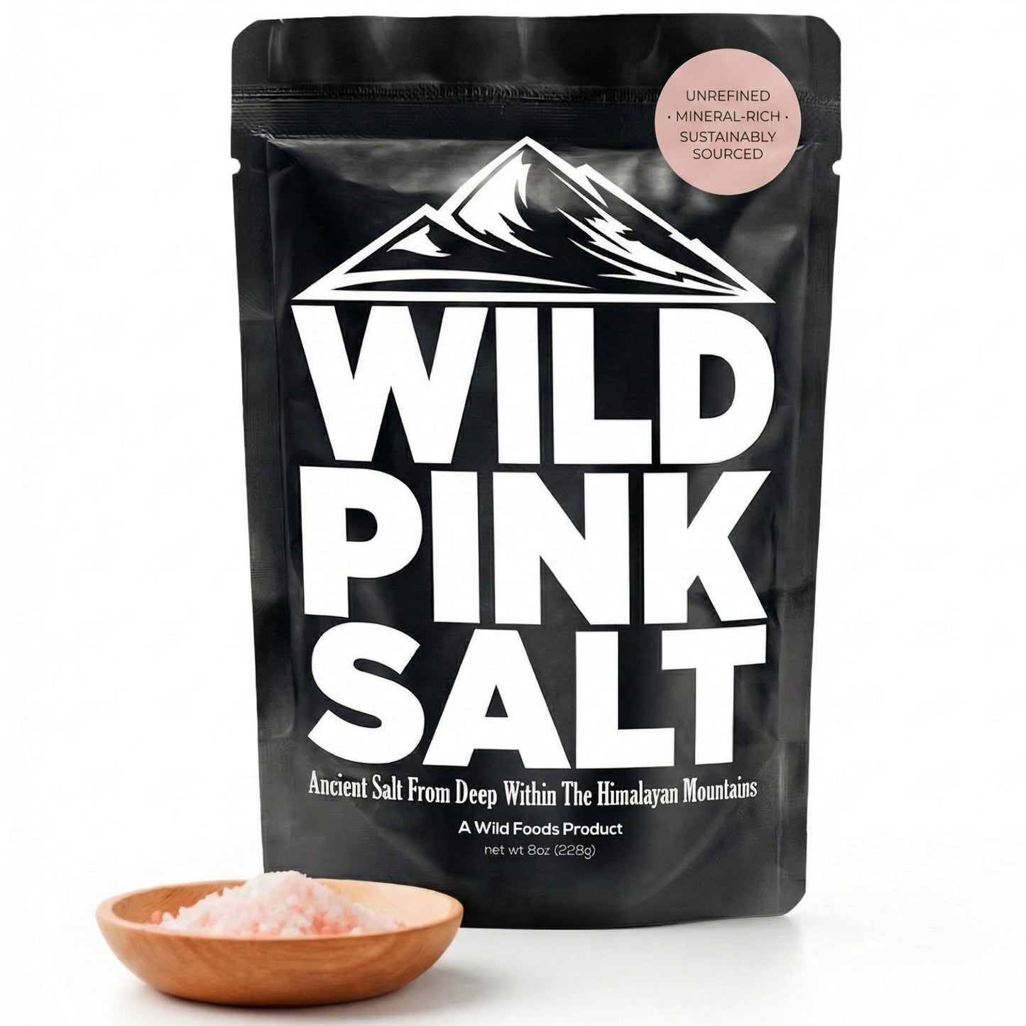 Wild Foods Pink Himalayan Salt, Fine Ground for Table and Cooking, 16 oz | 100% Real, Pure, Unrefined | Pink Himalayan Sea Salt with 80+ Minerals & Electrolytes, Small Batch, Ethically Sourced