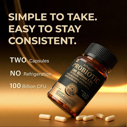 Probiotics with Prebiotics for Men and Women - 35 Strains Probiotics 100 Billion CFU for Gut & Digestive Health, Vegan Acidophilus Probiotic Supplement, Non-GMO Raw Probiotic 60 Capsules