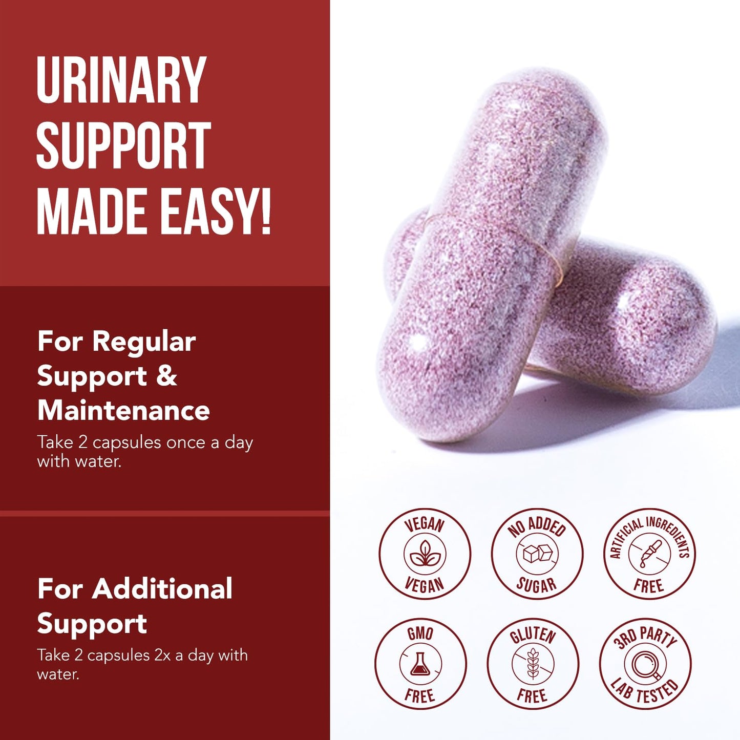 CranEaze®: Cranberry Juice Extract Plus D-Mannose – 36 mg PAC, 100% Soluble PAC - Supports Urinary Tract Health – Most Effective Cranberry Pills for Women, UTI Cranberry Supplement - 60 Capsules
