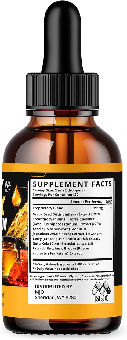 Honey Peak Gelatin Drops for Men, Natural Supplement 1-Pack, 30 Servings
