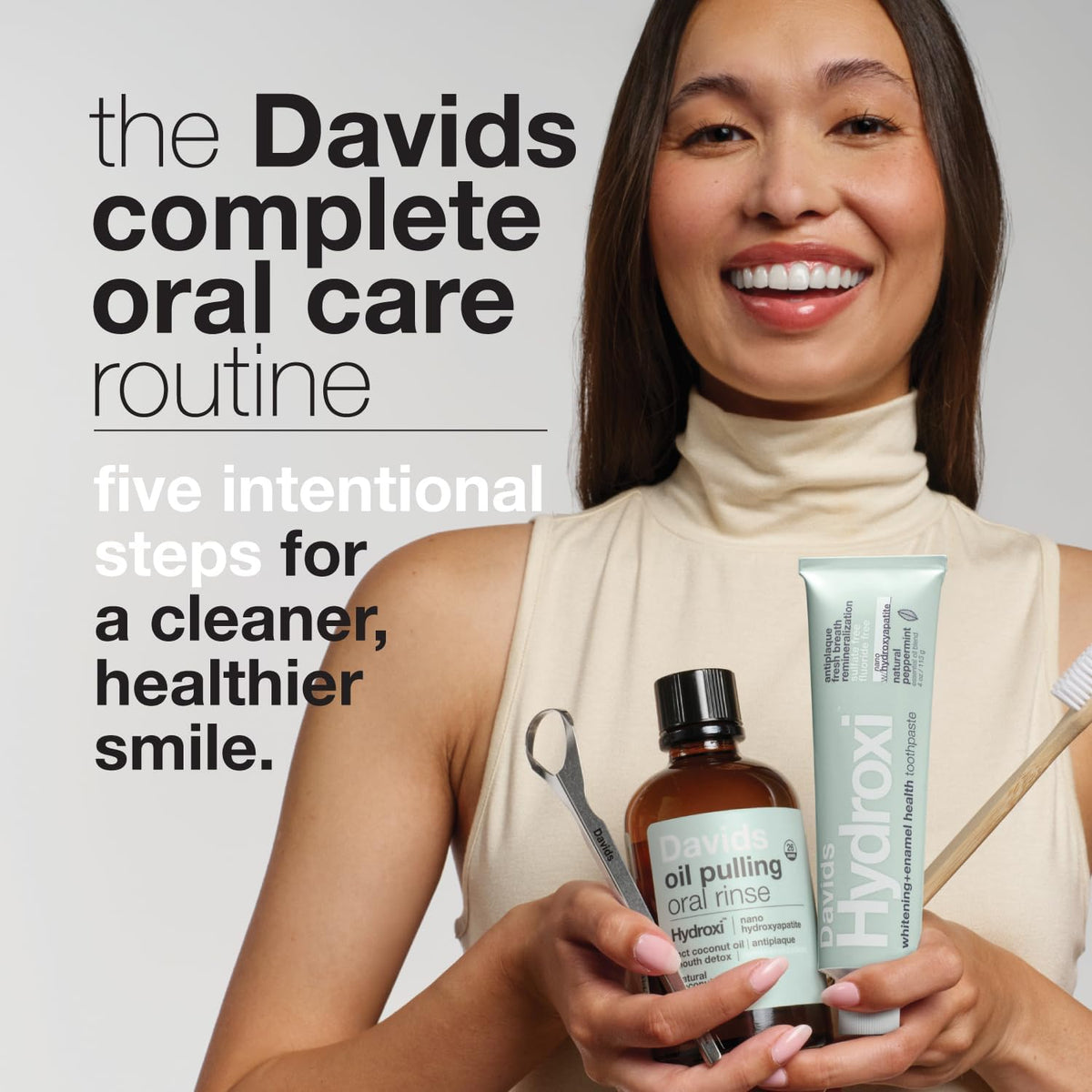 Davids Nano Hydroxyapatite 6-Piece Oral Care Routine Kit Whitening