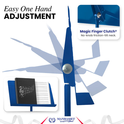 Manhasset Music Stand for Sheet Music - 48 Symphony Model - Long Lasting, Durable Manhasset Stand - Adjustable Height - 26" to 48" - Made in the USA