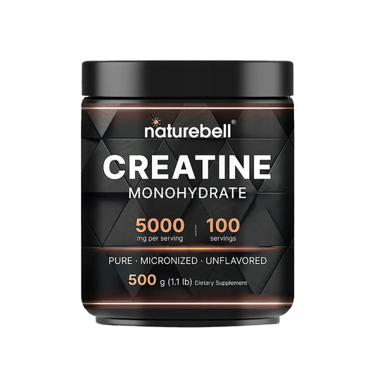 NatureBell Creatine Monohydrate Powder 1,000g, 5,000mg Per Serving, 200 Servings (2.2 lb) | Micronized, Pure & Unflavored | Pre-Workout Muscle Support* | Keto, Vegan, Filler-Free