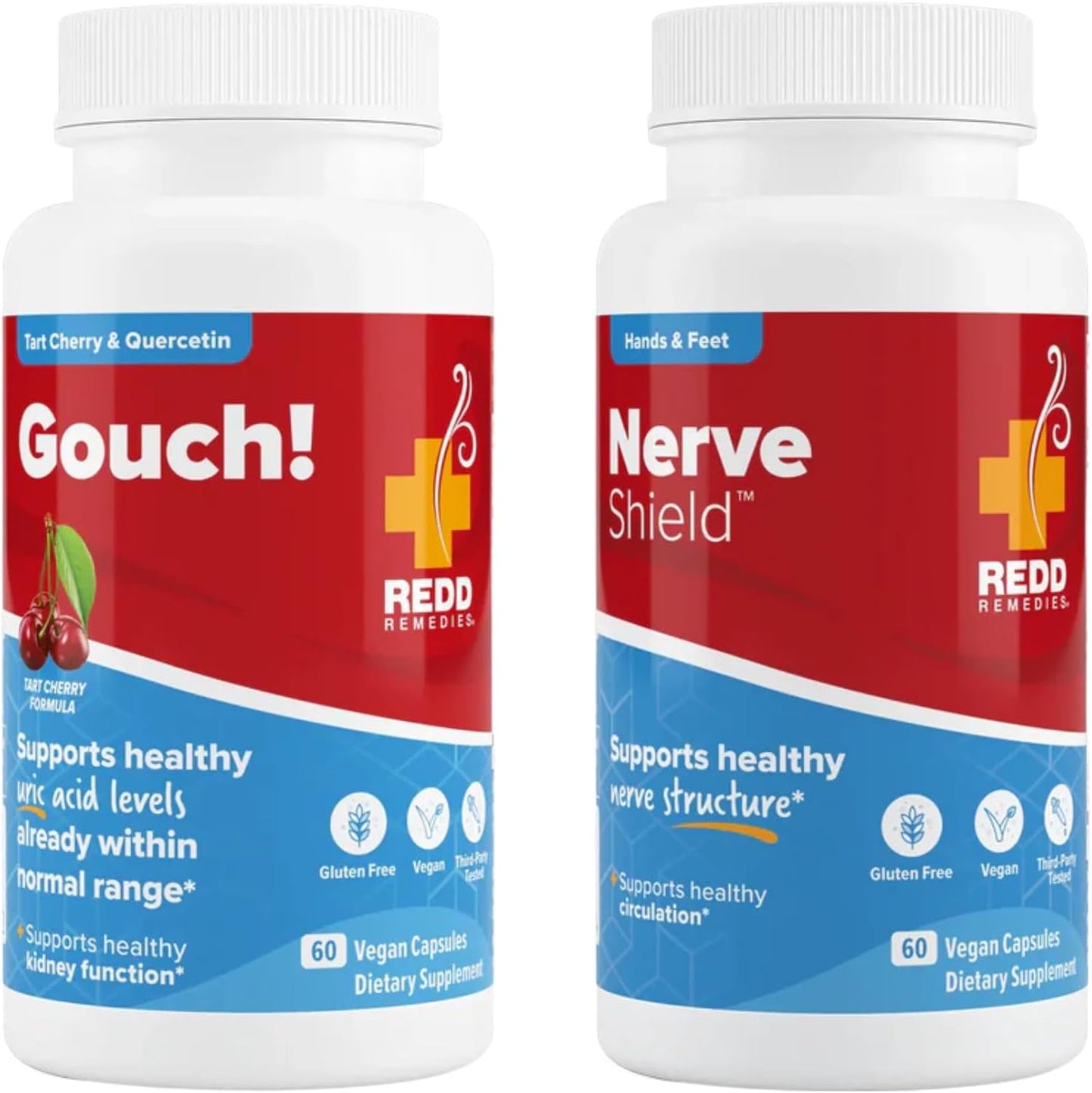 Redd Remedies Gouch!, 60 Capsules, and Nerve Shield, 60 Capsules