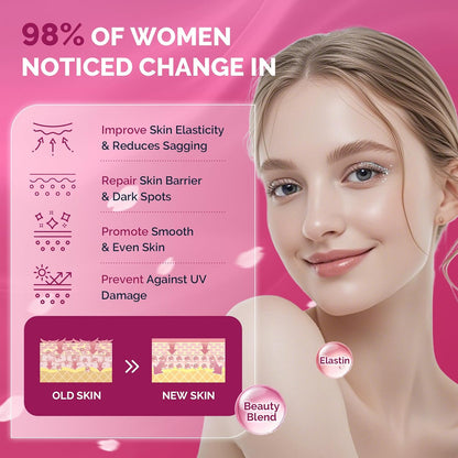 DRFOSTER Multi Collagen Peptides Powder with Beauty Complex, 35 Servings | Type I, II, III, V, X, Hydrolyzed Collagen Powder with Vitamin C & Biotin for Skin Hair Nail Joint for Women, Non-GMO