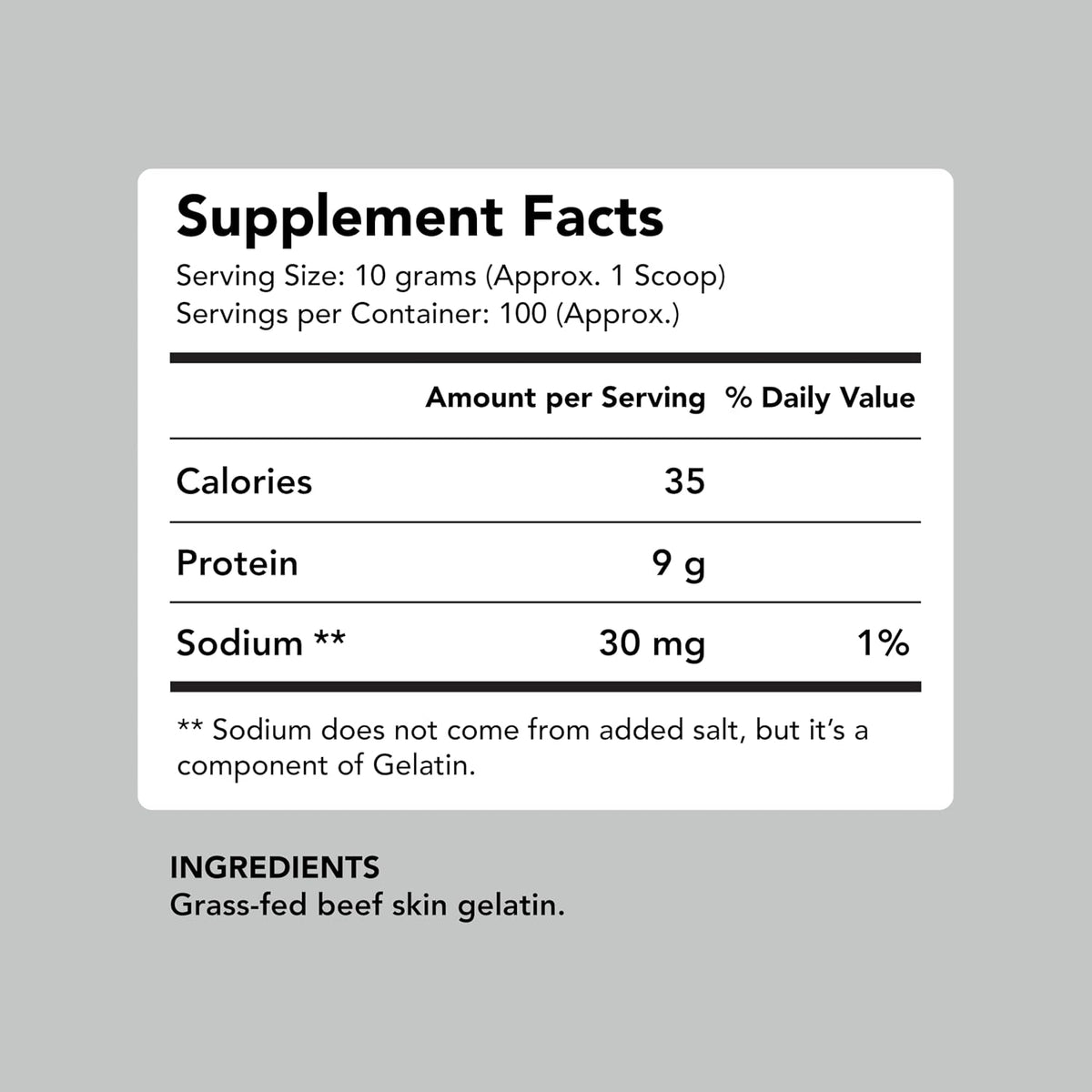 AMANDEAN Premium Gelatin Powder XL. Grass-Fed Beef Collagen Protein Supplement. Unflavored. Healthy Skin, Hair, Nails, & Gut. Paleo Friendly Cooking and Baking. 18 Amino Acids. Non-GMO.