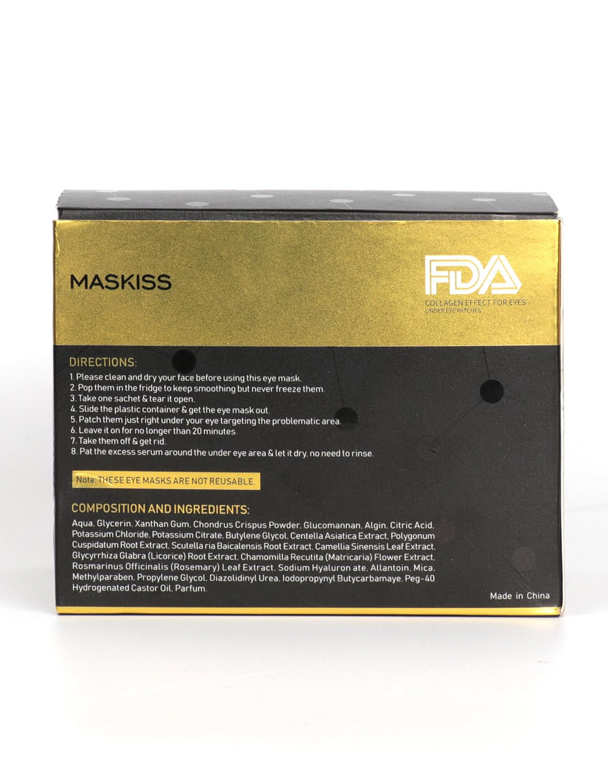 Maskiss 24k Gold Under Eye Patches (30 Pairs), eye mask, Collagen Skin Care Products