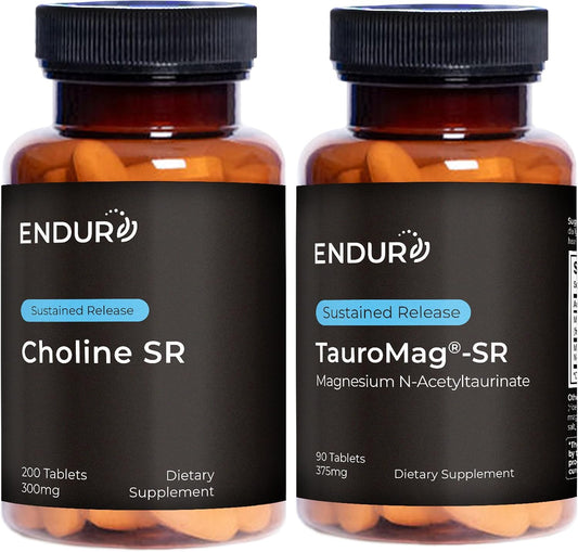 Endurance Products Choline Bitartrate 300mg 200 Tablet-Tauromag SR 375 mg