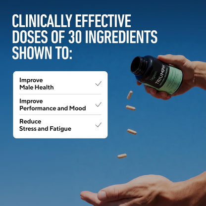 LEGION Triumph Men's Sport Vitamin - Complete Multivitamin for Men - Daily Vitamins for Men to Boost Health and Performance - Men's Multivitamin with 21 Vitamins & Minerals - 30 Servings