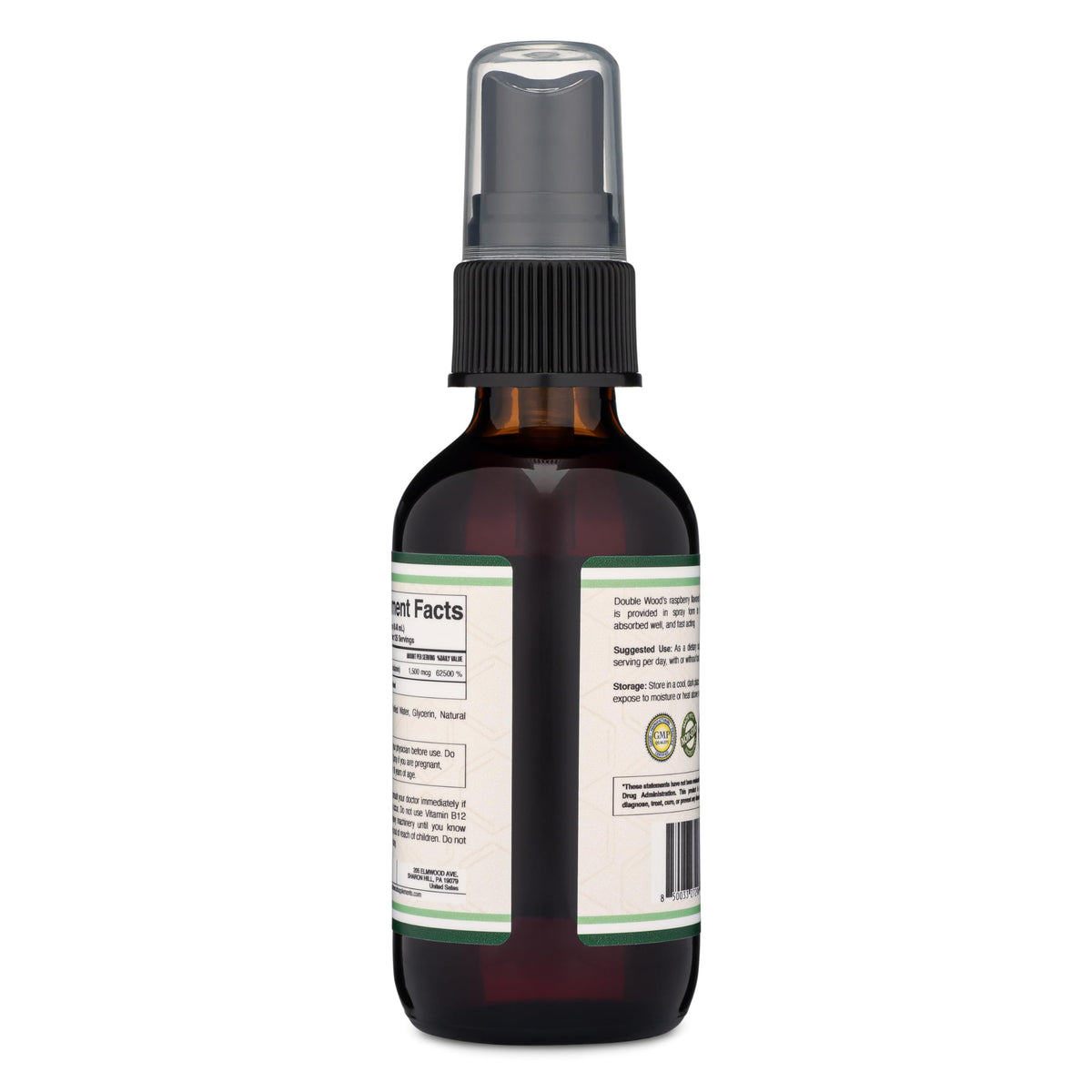 Vitamin B12 Sublingual Spray (2 Spray Dose of Vitamin 12 1000mcg, 3 Spray Serving Size