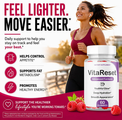 VitaReset Gummies, Health & Wellness Support Supplement 2-Pack, 120 Gummies