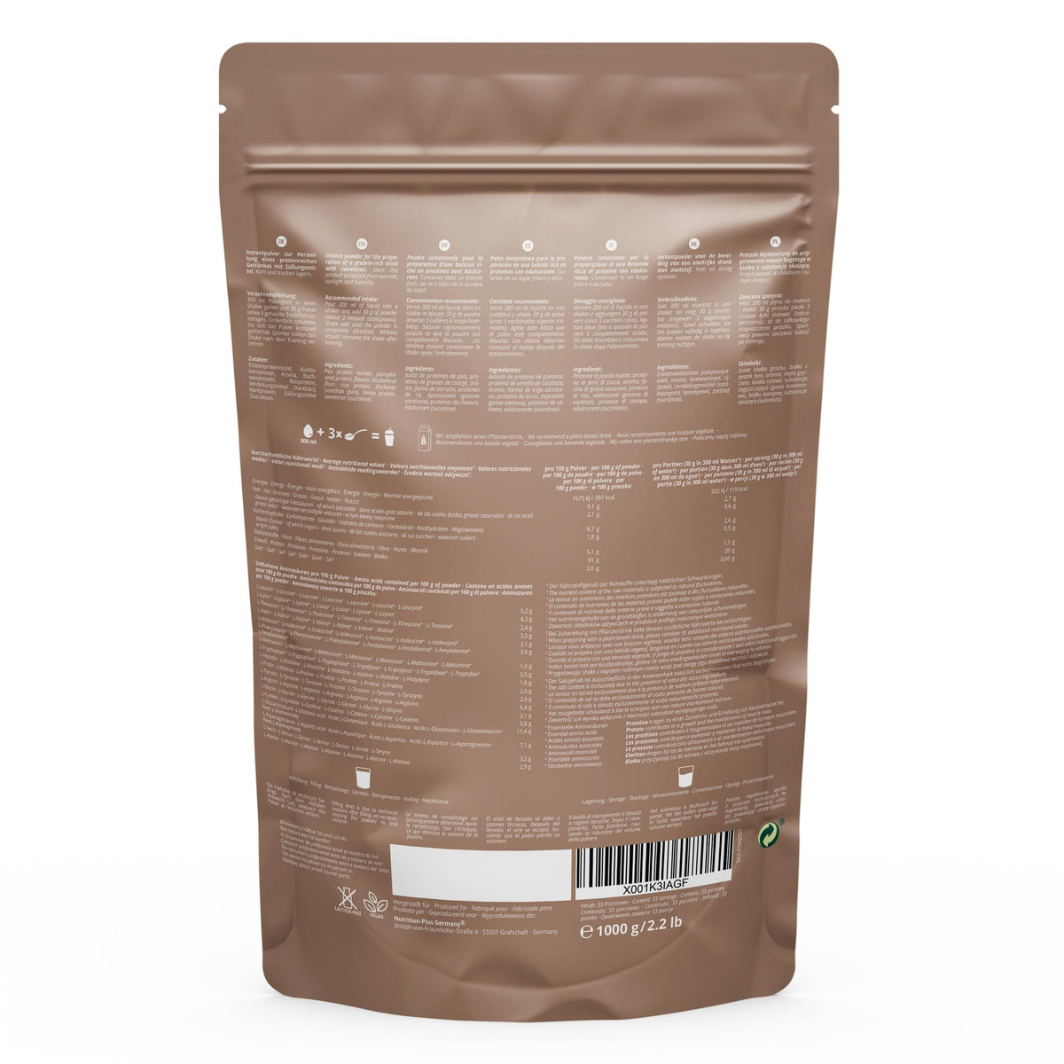 Vegan Protein Powder Hazelnut Cookie - Milk Away Vegan Protein Without Soy 1kg