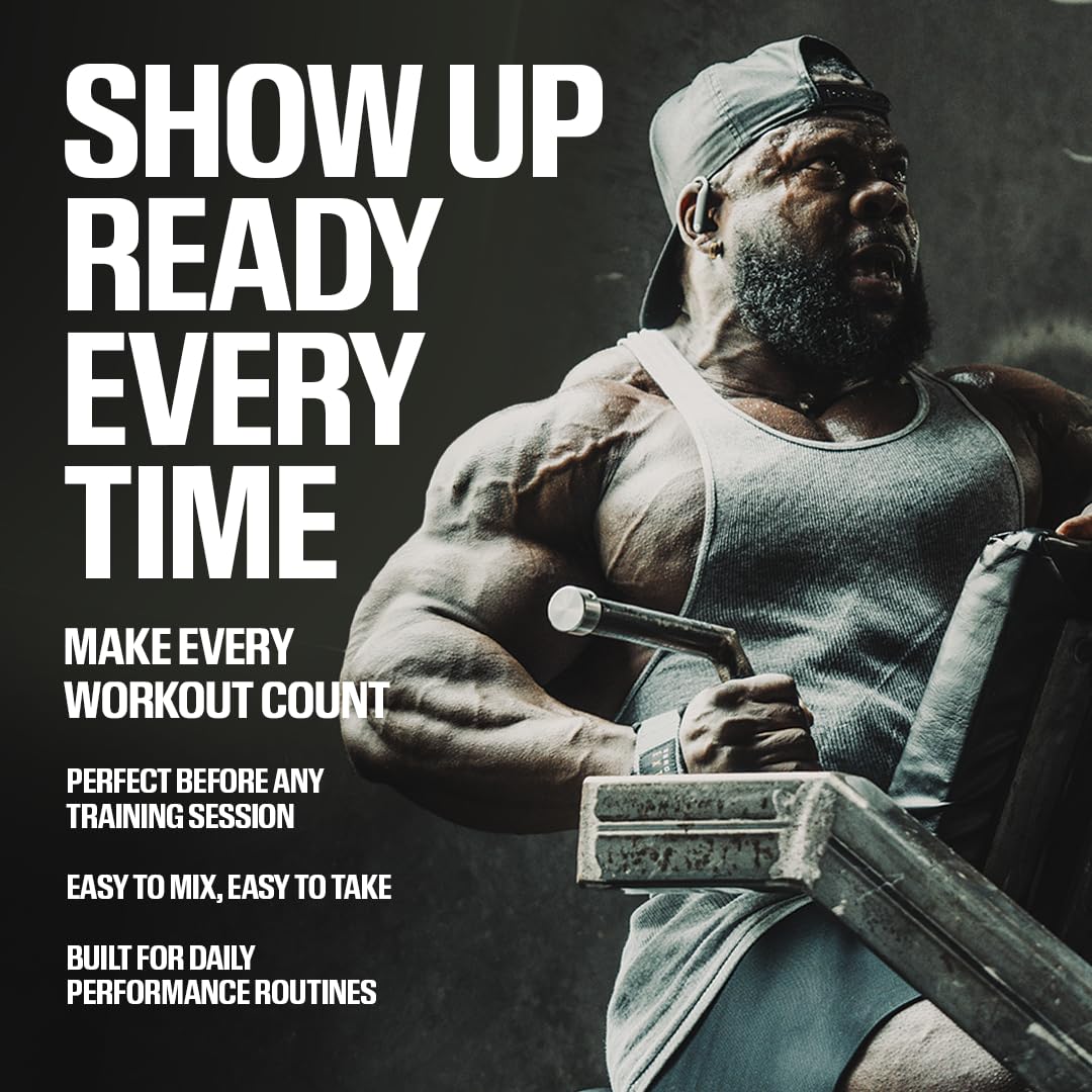 RAW Nutrition - Essential Pre - Chris Bumstead Pre Workout Formula, Sports Nutrition Pre-Workout Powders | Men & Womens Drink, Energy Powder for Working Out (Blue Raspberry)