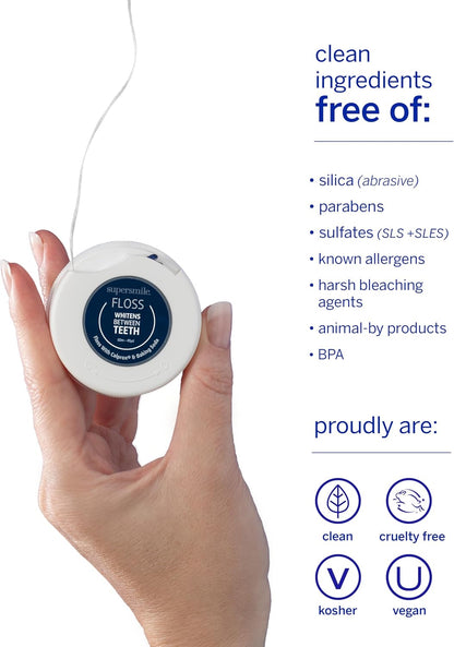 Supersmile Professional Whitening Dental Floss, Shred-Resistant Mint
