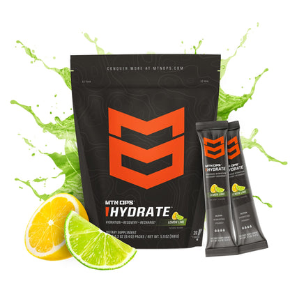 MTN OPS Hydrate Sugar Free Electrolyte Packets, Mango Peach