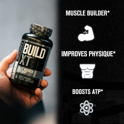 Jacked Factory Nitrosurge Pre-Workout in Cotton Candy & Build XT Muscle Building Bundle for Men & Women