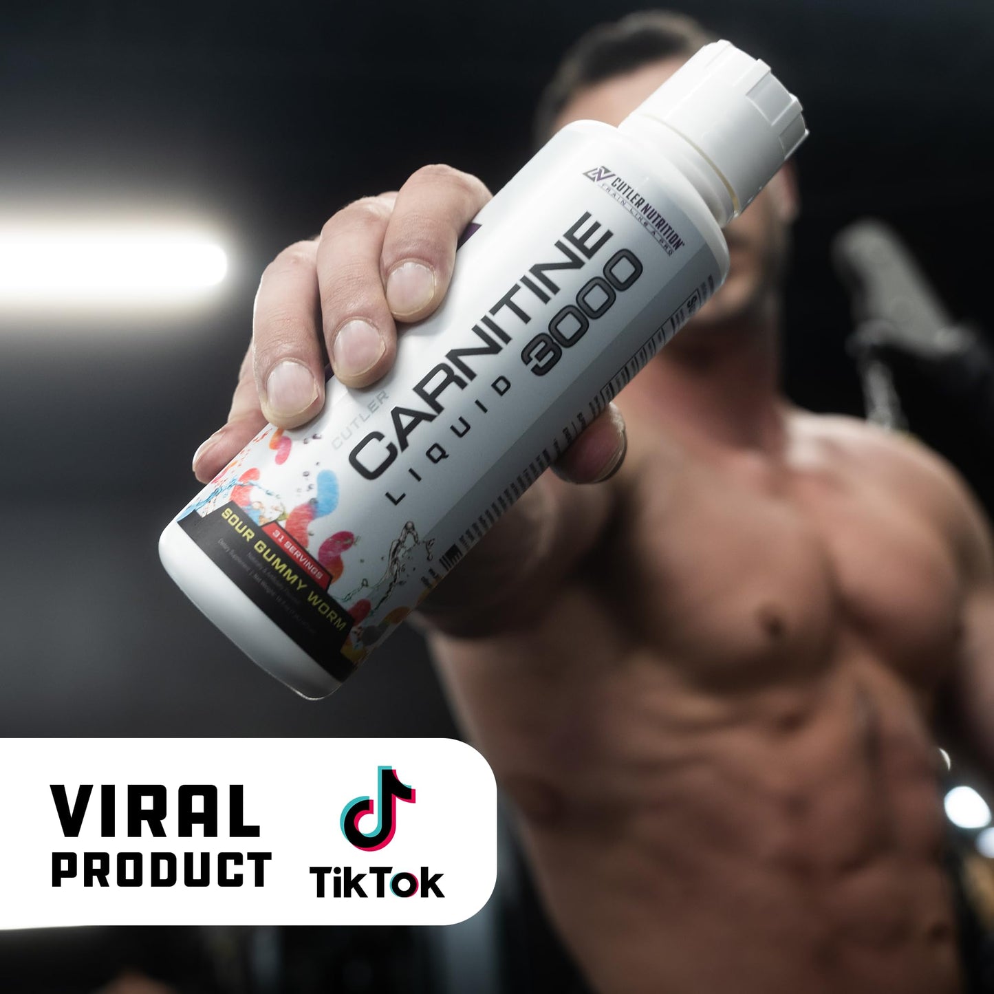Cutler Nutrition Liquid L-Carnitine Fat Burner with Acetyl L-Carnitine | Sour Gummy Worm, 16 fl oz | Triple-Form Liquid with L-Carnitine Tartrate for Energy, Metabolism, Recovery and Workout Support
