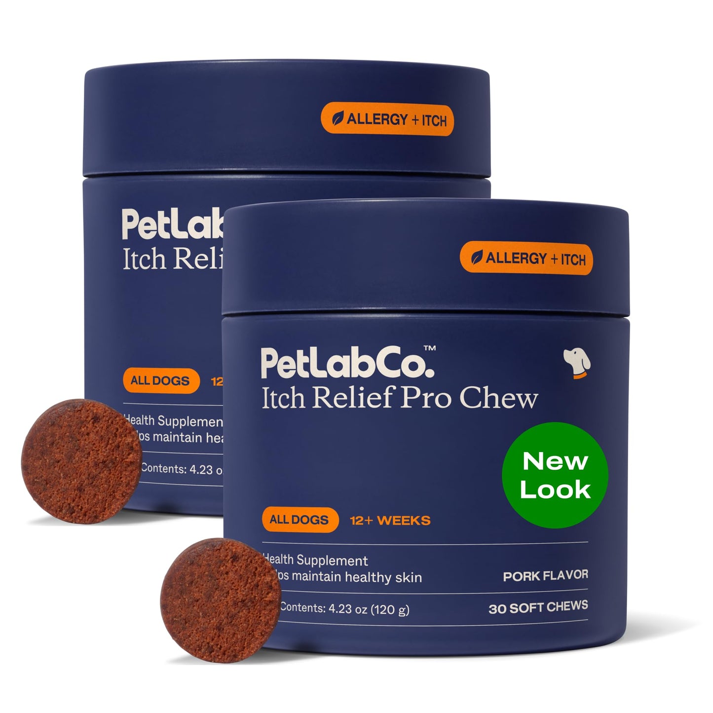 PetLab Co. Itch Relief Chew Pro for Dogs, 30 Soft Chews, Pork | Quercetin, biotin and antioxidants in an omega-rich formula to support itch relief and skin hydration
