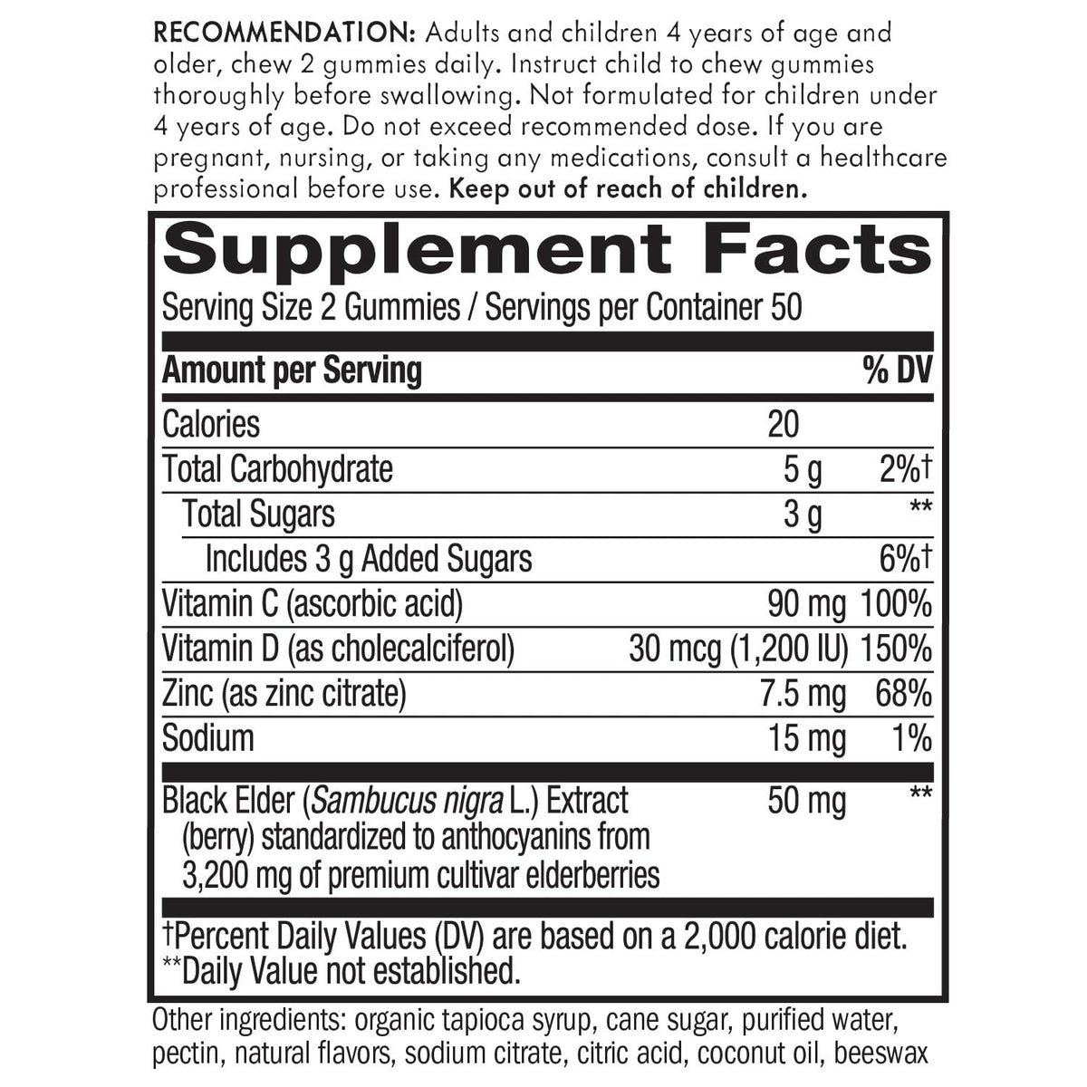 Nature's Way Sambucus Elderberry Gummies - Immune Support Supplement for Kids