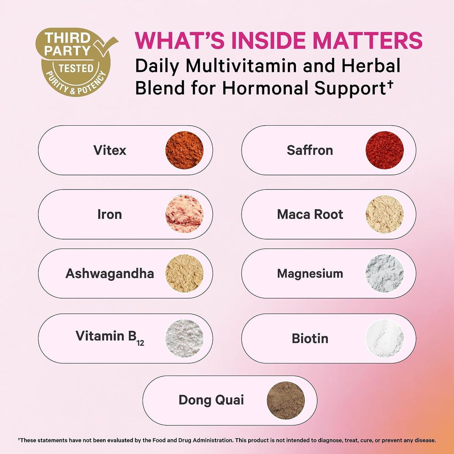 Pink Stork Hormone Balance Multivitamin for Women, 60 Vegan Capsules | 18-in-1 Vitex, Saffron, Ashwagandha, Magnesium | Mood, Energy, Cortisol, Adrenal Support | PMS, Perimenopause Support