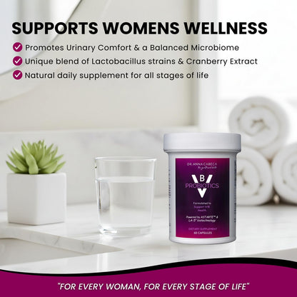 Probiotic Supplement with Cranberry for Women's Health Support, 60 Capsules | Supports Urinary Comfort & VB, with Cranberry & Probiotics for Daily Women's Wellness