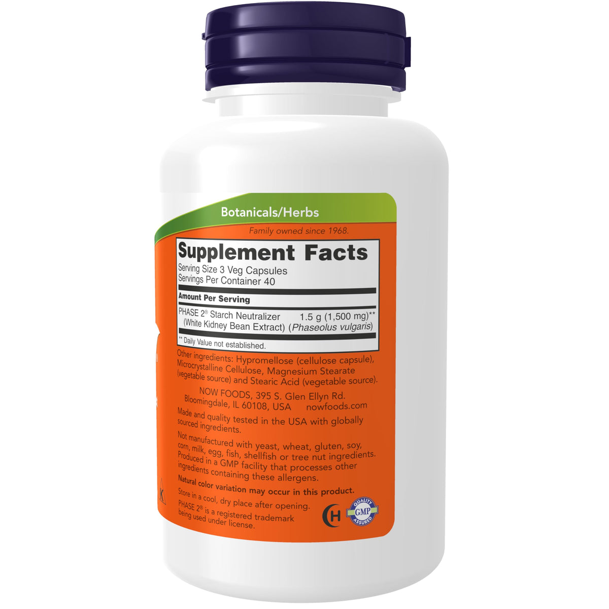 NOW Supplements, Phase 2® (White Kidney Bean Extract) 500 mg, Weight Management