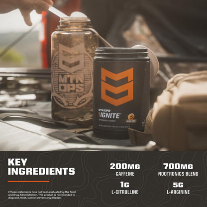 MTN OPS Ignite Trail Packs + Enduro Rocky Mountain Rickey Bundle, Portable Energy + Nitric Oxide Endurance Stack, 200mg Caffeine to-Go Packets + Stimulant-Free Performance
