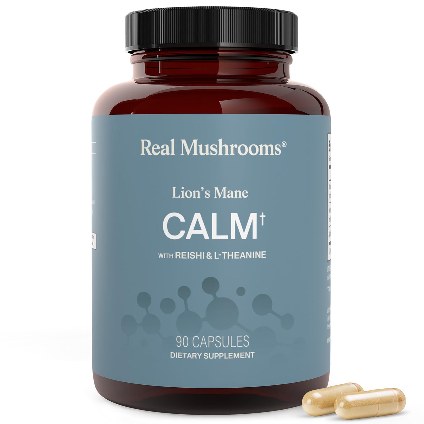 Real Mushrooms Reishi Mushroom Capsules - Handpicked Organic Mushroom Extracts - Red Reishi for Tranquil Daily Wellness with Verified Beta Glucans Vegan, Non-GMO, No Grain Fillers, 90 ct