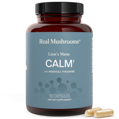 Real Mushrooms Reishi Mushroom Capsules - Handpicked Organic Mushroom Extracts - Red Reishi for Tranquil Daily Wellness with Verified Beta Glucans Vegan, Non-GMO, No Grain Fillers, 90 ct