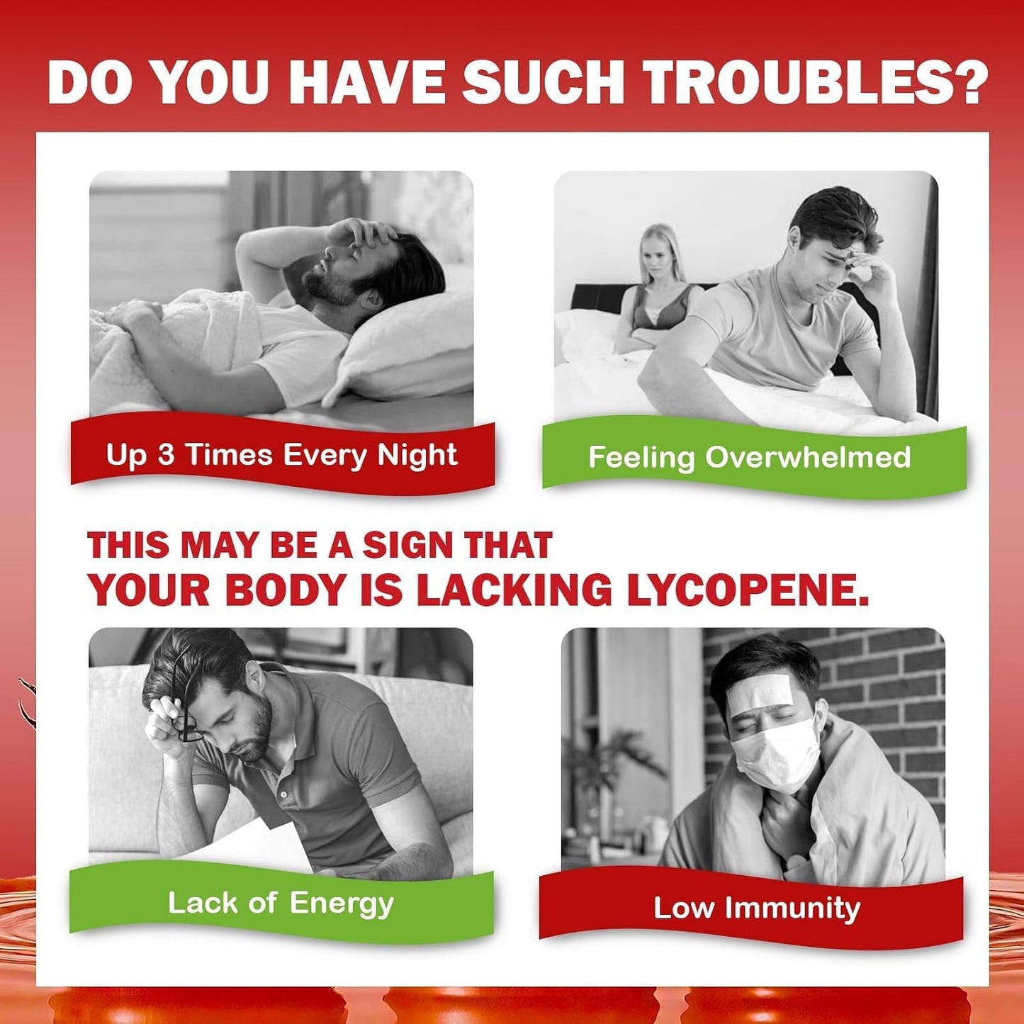 Lycopene 50mg Supplements for Men, Natural Tomato Antioxidant Supplement, 90 Veggie Capsules-Cardiovascular Health, Immune Support & Skin Health, 3 Month Supply