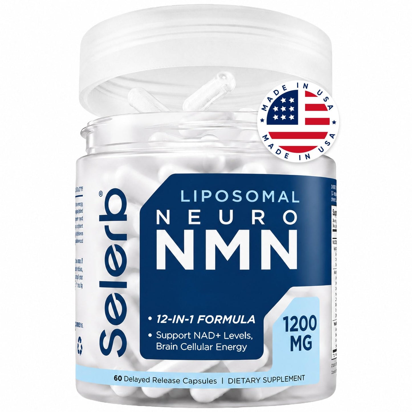 NAD Supplement for Men – Liposomal NAD+ NMN Alternative Nitric Oxide Prostate Health Supplements with Resveratrol, CoQ10, L Citrulline and Lycopene for Anti-Aging & Cellular Energy Support 60 Capsules