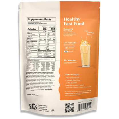 Keto Chow Chocolate Meal Replacement Shake Powder, 21 Meals