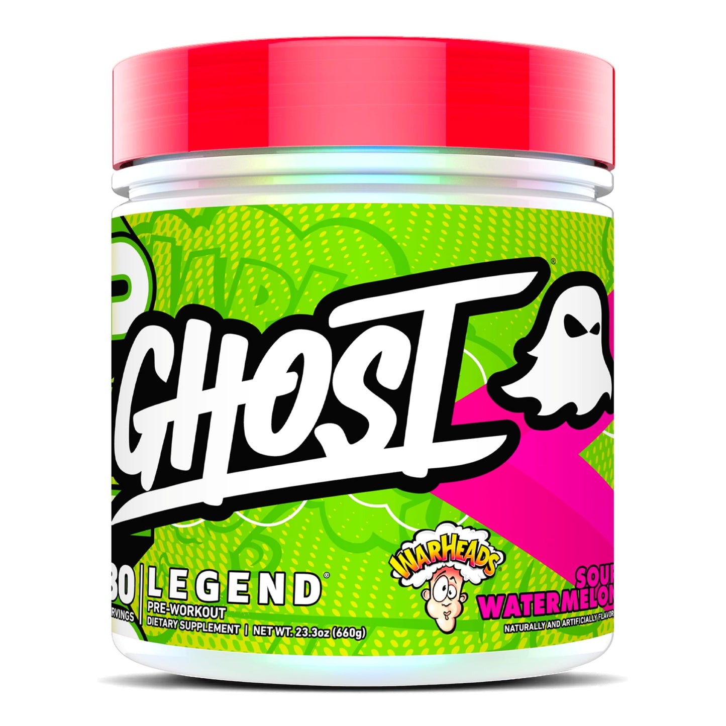 GHOST Legend Pre Workout Powder, Sonic Cherry Limeade - 30 Servings – Pre-Workout for Men & Women with Choline, L-Citrulline, & Beta Alanine for Energy & Focus
