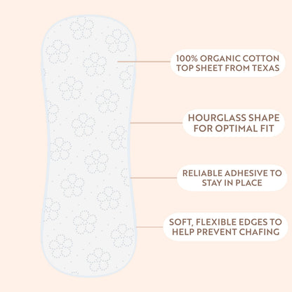 Claene Organic Cotton Panty Liners, Unscented, Thin, Cruelty-Free, Daily, Breathable Organic Panty