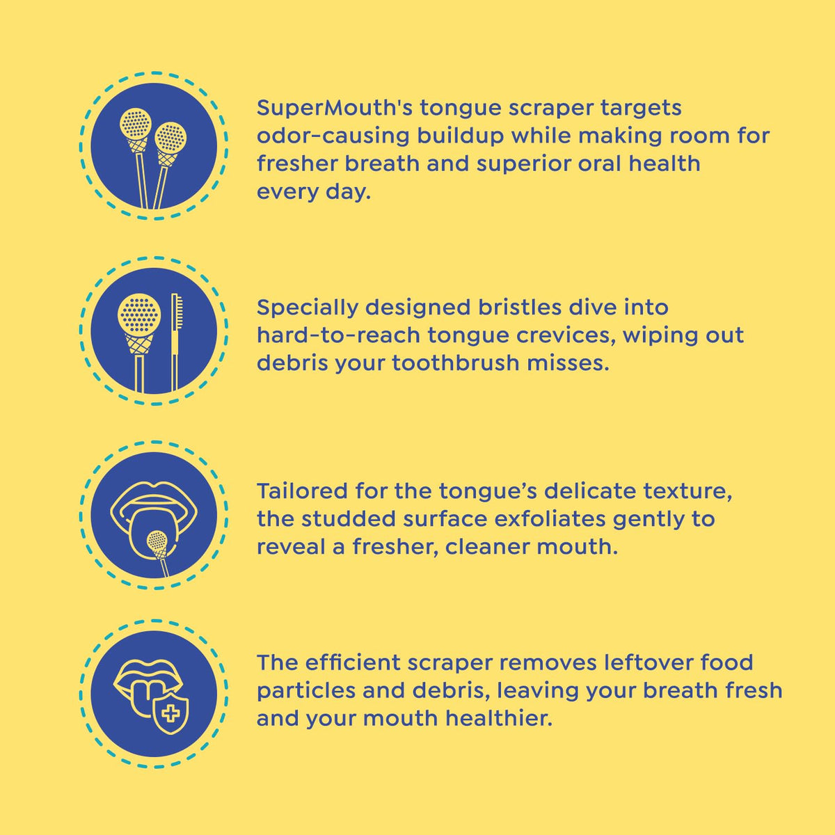 SuperMouth Toddler & Kids Tongue Scraper 2-5, Bad Breath, Chocolate