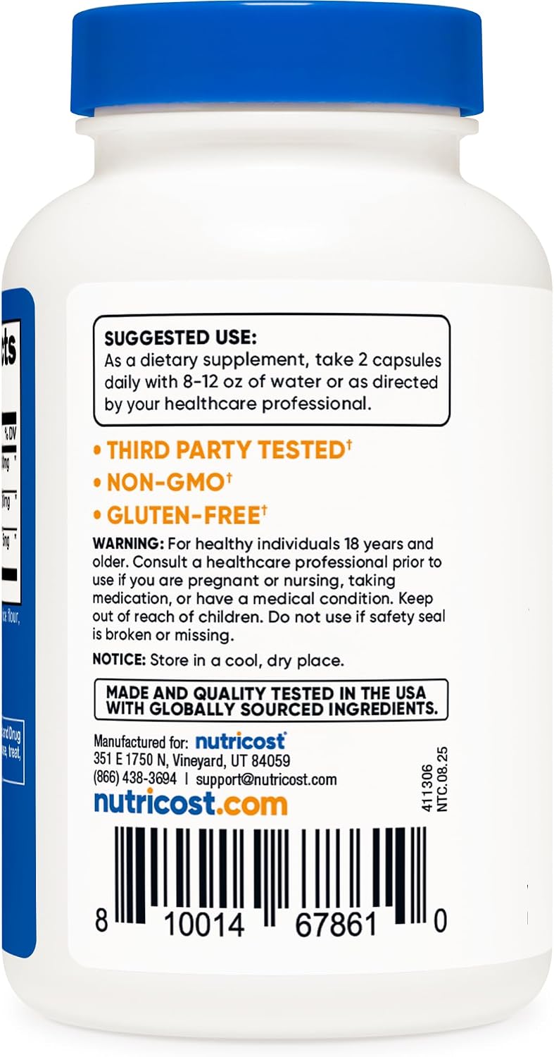 Nutricost Tongkat Ali 1,000mg 120 Capsules, Gluten Free, GMO-Free | With Tribulus Terrestris and BioPerine, Vegetarian Caps, Potent Extract