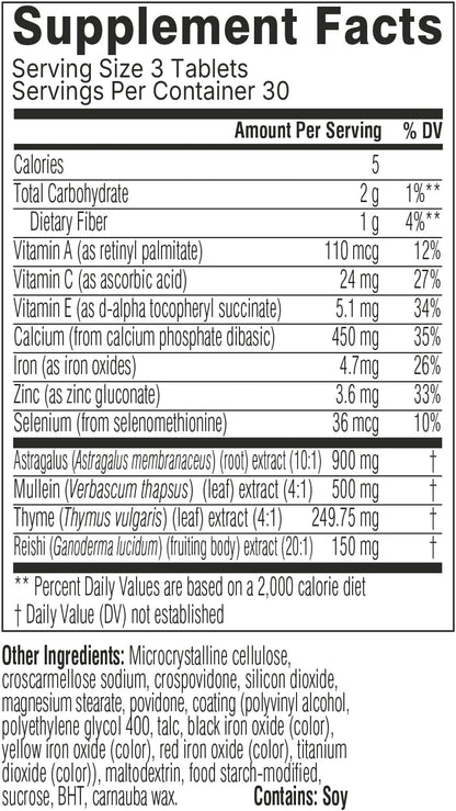 Swisse Mullein Lung Cleanse for Smokers | Clear Lungs with Mullein Leaf Extract | Respiratory Health & Lung Support Supplement | Lung Detox | Healthy Immune Support | 90 Tablets