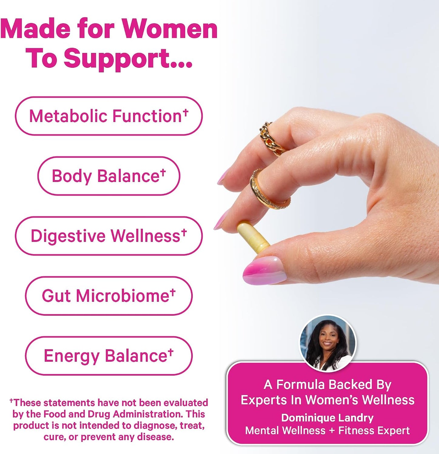 Pink Stork Berberine 500 mg, AMPK Metabolic Activator for Women, 30 Count | Metabolism + Gut Health Support for Women, Third-Party Tested, Vegan, Non-GMO