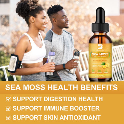 B BEWORTHS Sea Moss Liquid Drops - Organic Irish Sea Moss Gel with Burdock Root