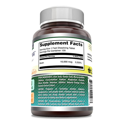 Amazing Formulas Biotin 10,000 mcg | Fast Dissolve Tablets | Non-GMO | Gluten Free Supplement | Made in USA (Strawberry, 60 Count)